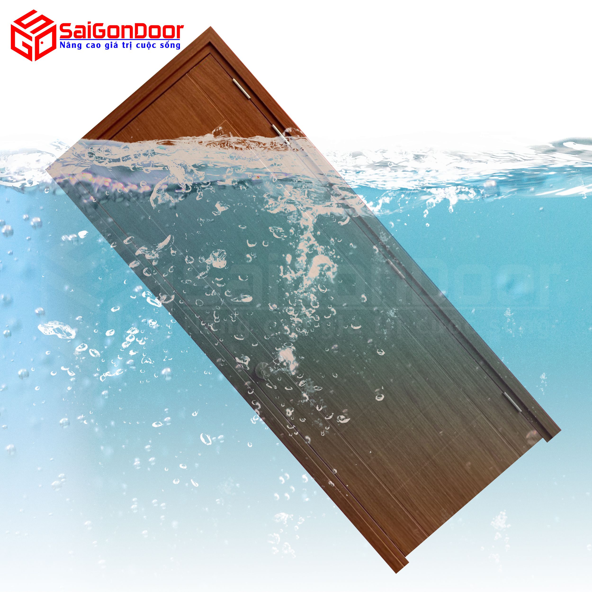 Cửa gỗ nhà tắm Composite cho khả năng chống nước tuyệt đối yên tam khi sử dụng trong nhà tắm