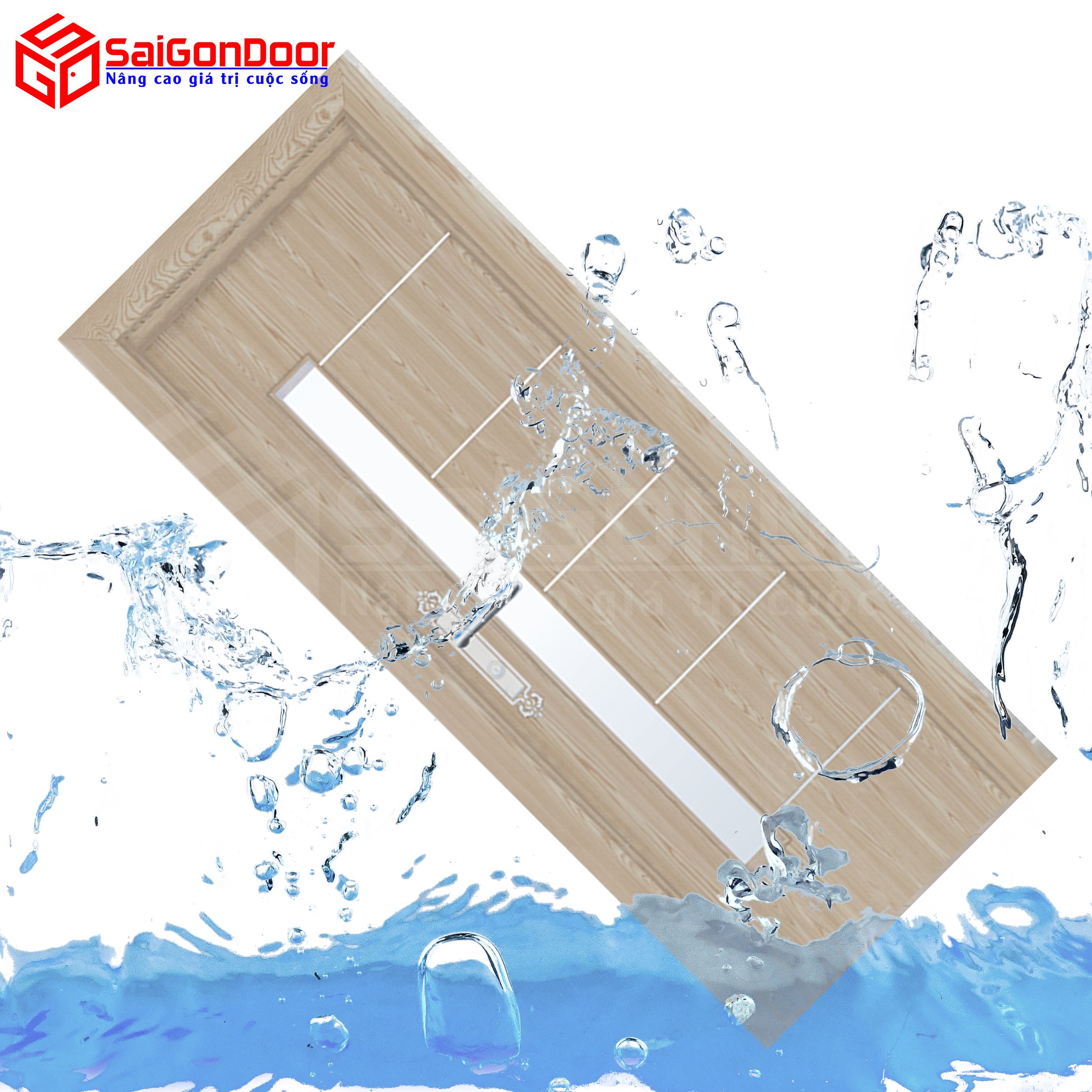 Cửa gỗ phòng tắm chịu nước 100%