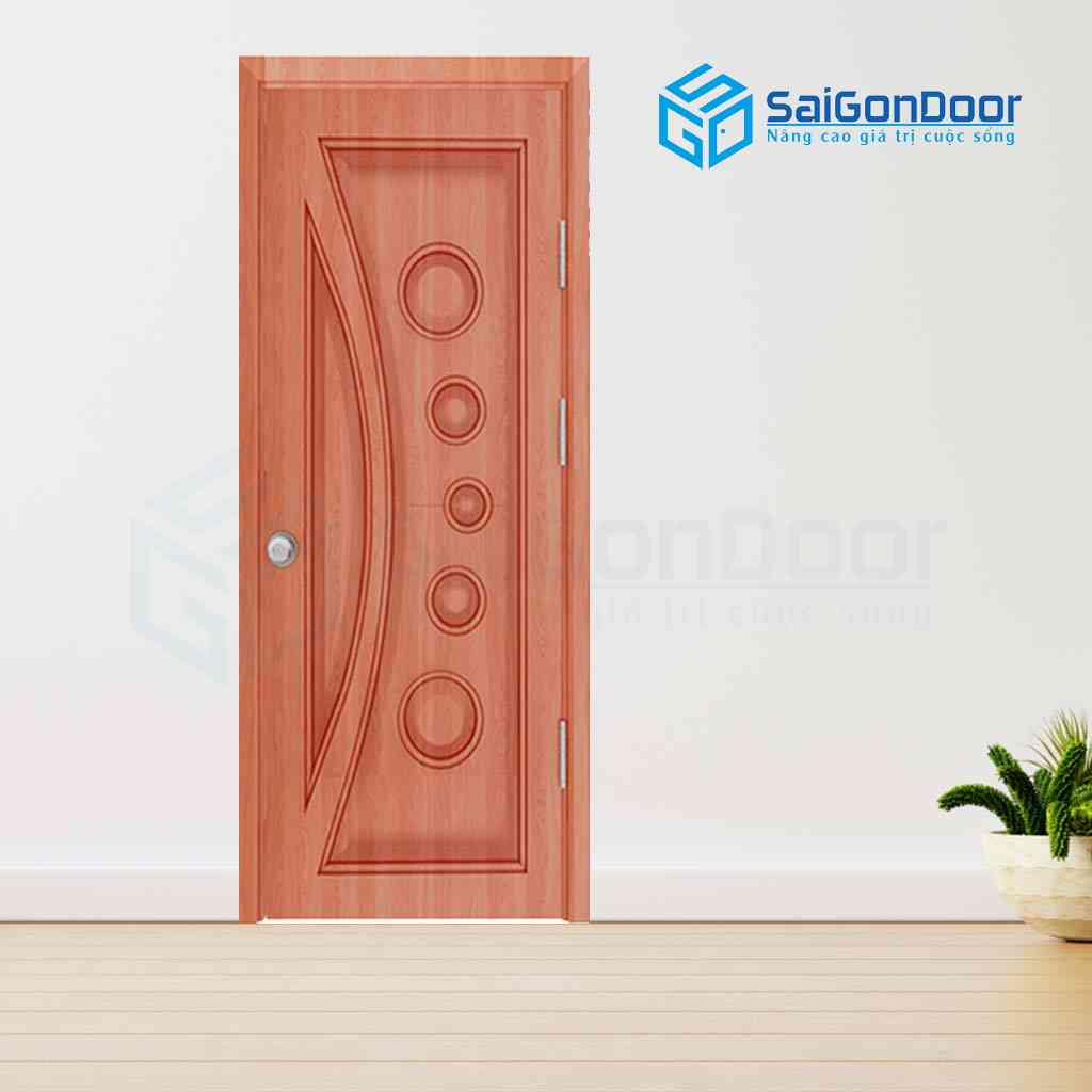 Cửa nhựa gỗ Composite dùng làm cửa phòng tắm cách âm, cách nhiệt