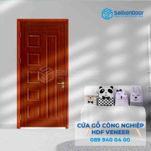 Cửa Gỗ HDF Veneer 6B xoan dao