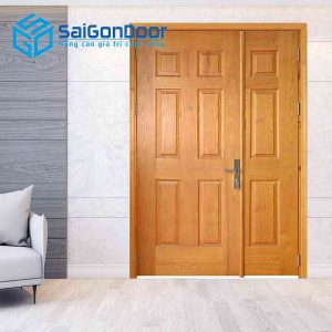 Cửa Gỗ HDF Veneer 9A soi me bong con