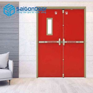 Cửa Thép Chống Cháy 2P1G1 thanh thoat hiem doi