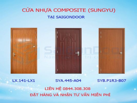 Các dòng cửa nhựa vân gỗ composite ưa chuộng